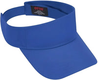 OTTO 60-662 6 Rows Stitching 100% Cotton Twill Sun Visors - Royal - Royal / One Size Fits Most