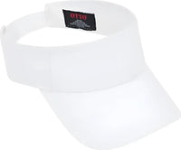OTTO 60-662 6 Rows Stitching 100% Cotton Twill Sun Visors - White - White / One Size Fits Most