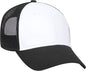 OTTO 65-1291 Youth 6 Panel Low Profile Baseball Cap - Black White Black - Black White / Youth