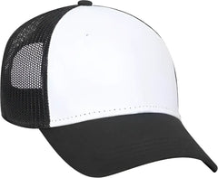 OTTO 65-1291 Youth 6 Panel Low Profile Baseball Cap - Black White Black - Black White / Youth