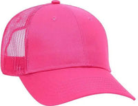 OTTO 65-1291 Youth 6 Panel Low Profile Baseball Cap - Hot Pink - Hot Pink / Youth