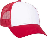 OTTO 65-1291 Youth 6 Panel Low Profile Baseball Cap - Red White Red - Red White / Youth