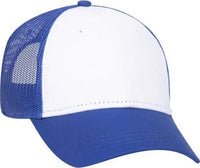 OTTO 65-1291 Youth 6 Panel Low Profile Baseball Cap - Royal White Royal - Royal White / Youth