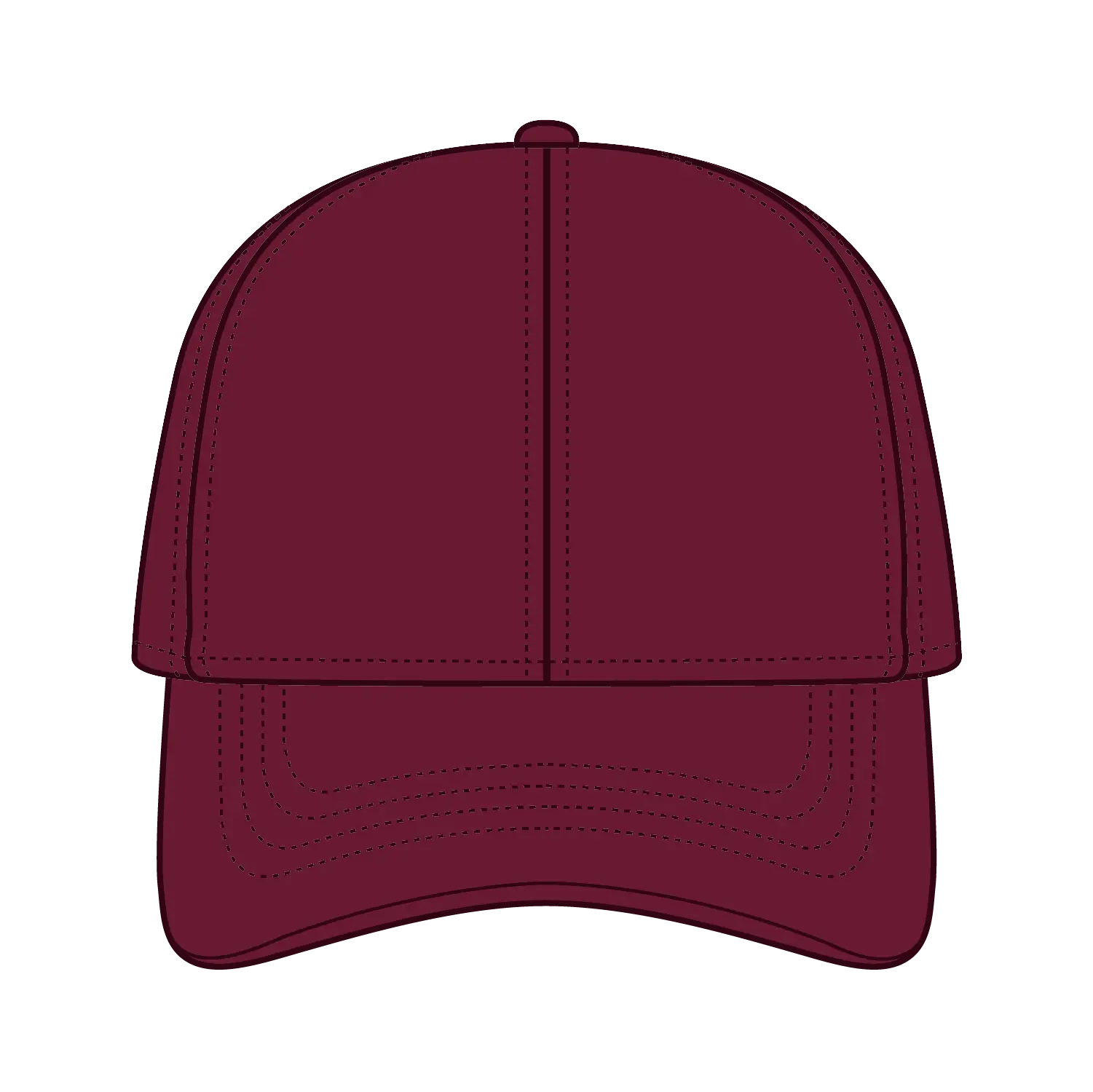 OTTO 69-291 4 Panel Ponytail Cap - Burg. Marn - Burg. Marn / 7 3/8’’ - 7 5/8’