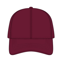 OTTO 69-291 4 Panel Ponytail Cap - Burg. Marn - Burg. Marn / 7 3/8’’ - 7 5/8’