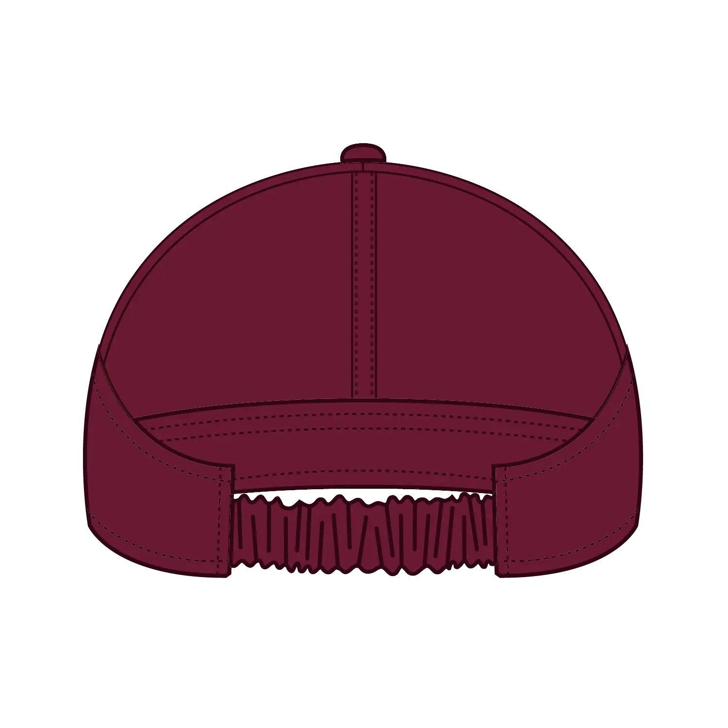 OTTO 69-291 4 Panel Ponytail Cap - Burg. Marn