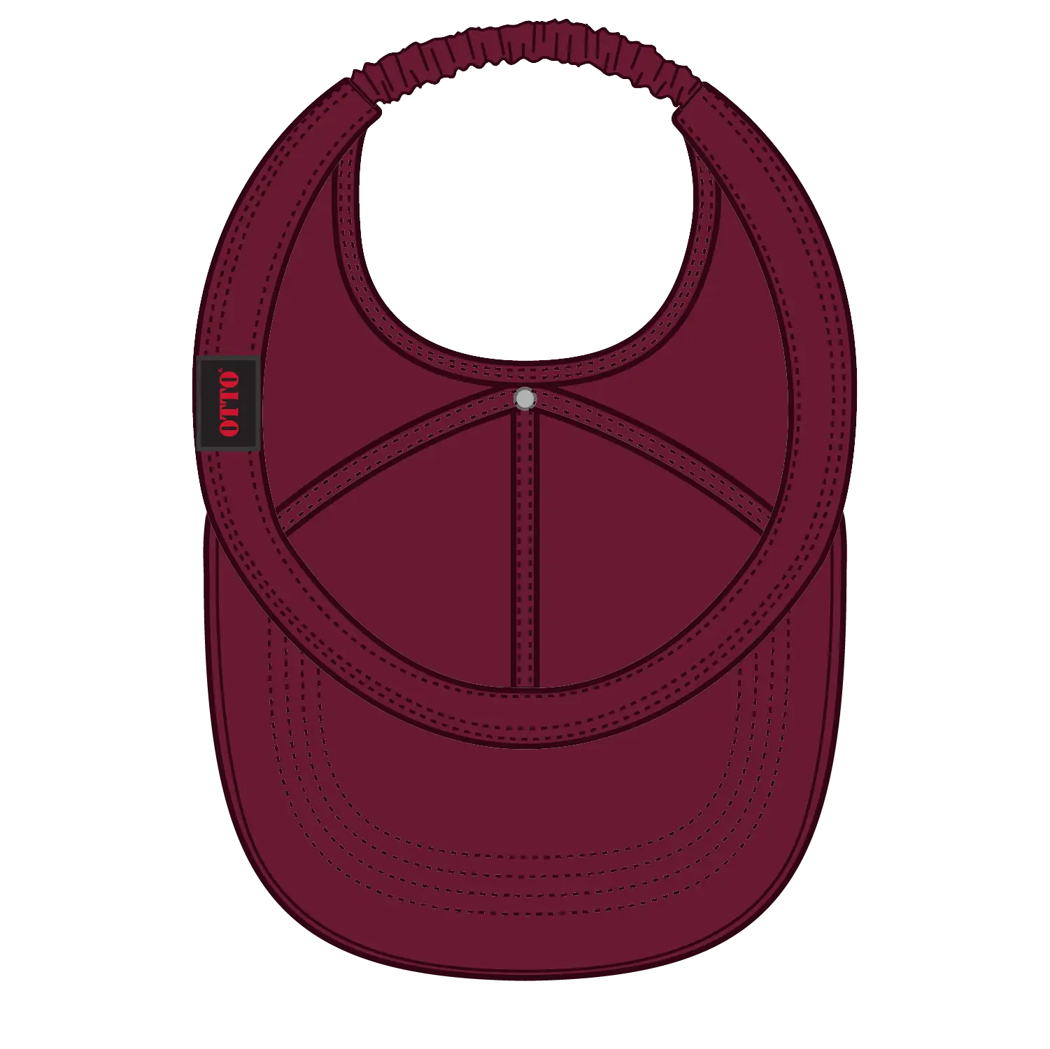 OTTO 69-291 4 Panel Ponytail Cap - Burg. Marn