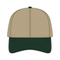 OTTO 69-291 4 Panel Ponytail Cap - Dk.Grn/Kha - Dk.Grn/Kha / 7’’ - 7 1/4’’