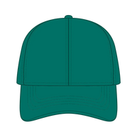 OTTO 69-291 4 Panel Ponytail Cap - Jade - Jade / 7’’ - 7 1/4’’