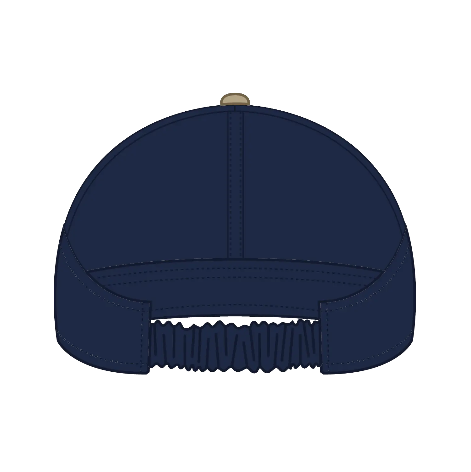 OTTO 69-291 4 Panel Ponytail Cap - Kha/Nvy
