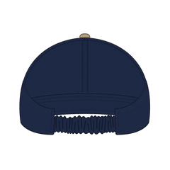 OTTO 69-291 4 Panel Ponytail Cap - Kha/Nvy
