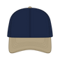OTTO 69-291 4 Panel Ponytail Cap - Kha/Nvy - Kha/Nvy / 7 3/8’’ - 7 5/8’