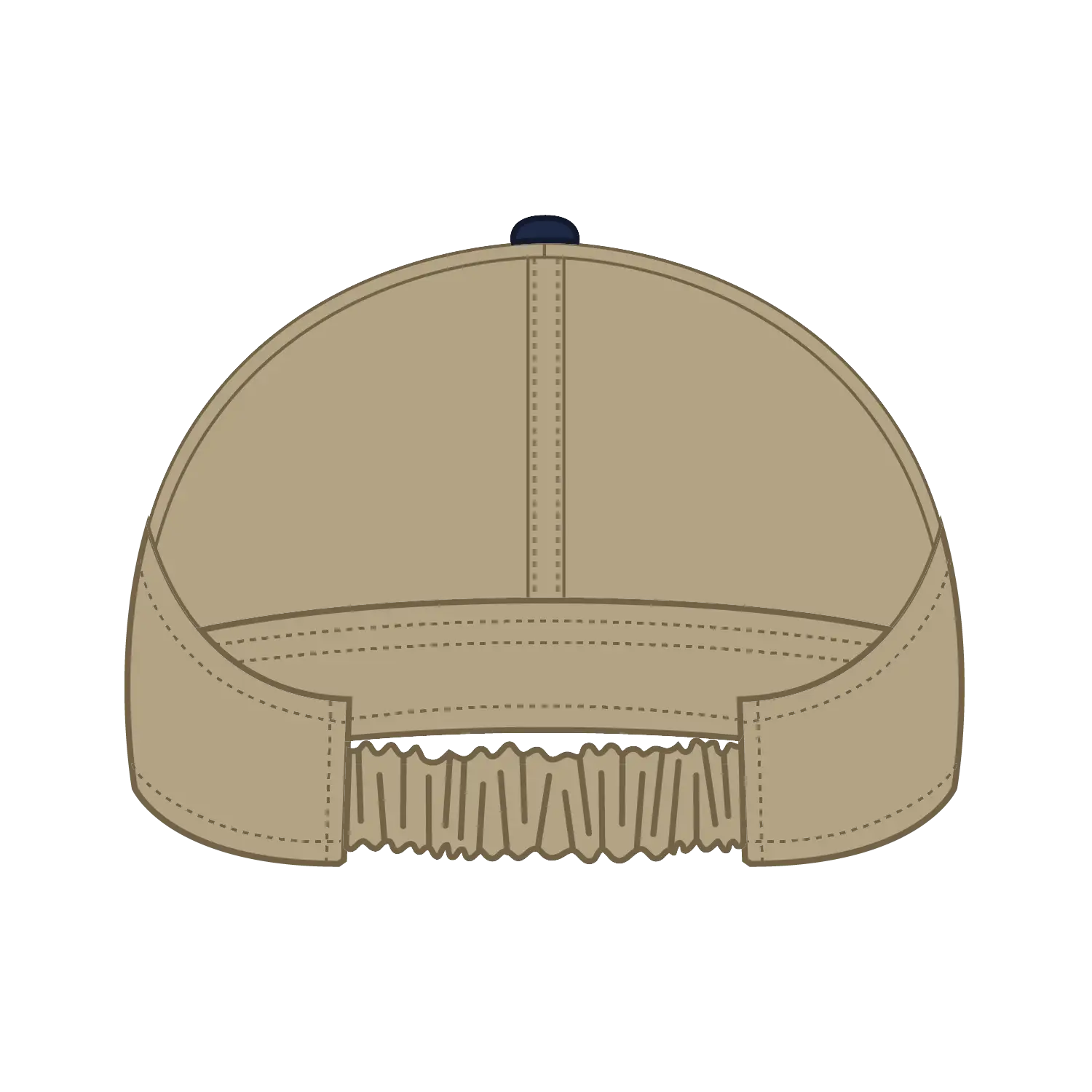 OTTO 69-291 4 Panel Ponytail Cap - Nvy/Kha