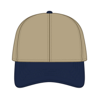 OTTO 69-291 4 Panel Ponytail Cap - Nvy/Kha - Nvy/Kha / 7 3/8’’ - 7 5/8’