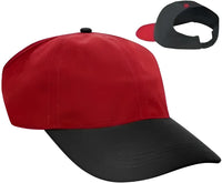 OTTO 69-291 Brushed Cotton Twill Ponytail Low Profile Pro Style Soft Crown Cap - Black Red - Black Red / S/M