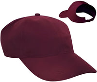 OTTO 69-291 Brushed Cotton Twill Ponytail Low Profile Pro Style Soft Crown Cap - Burgandy Maroon - Maroon / S/M