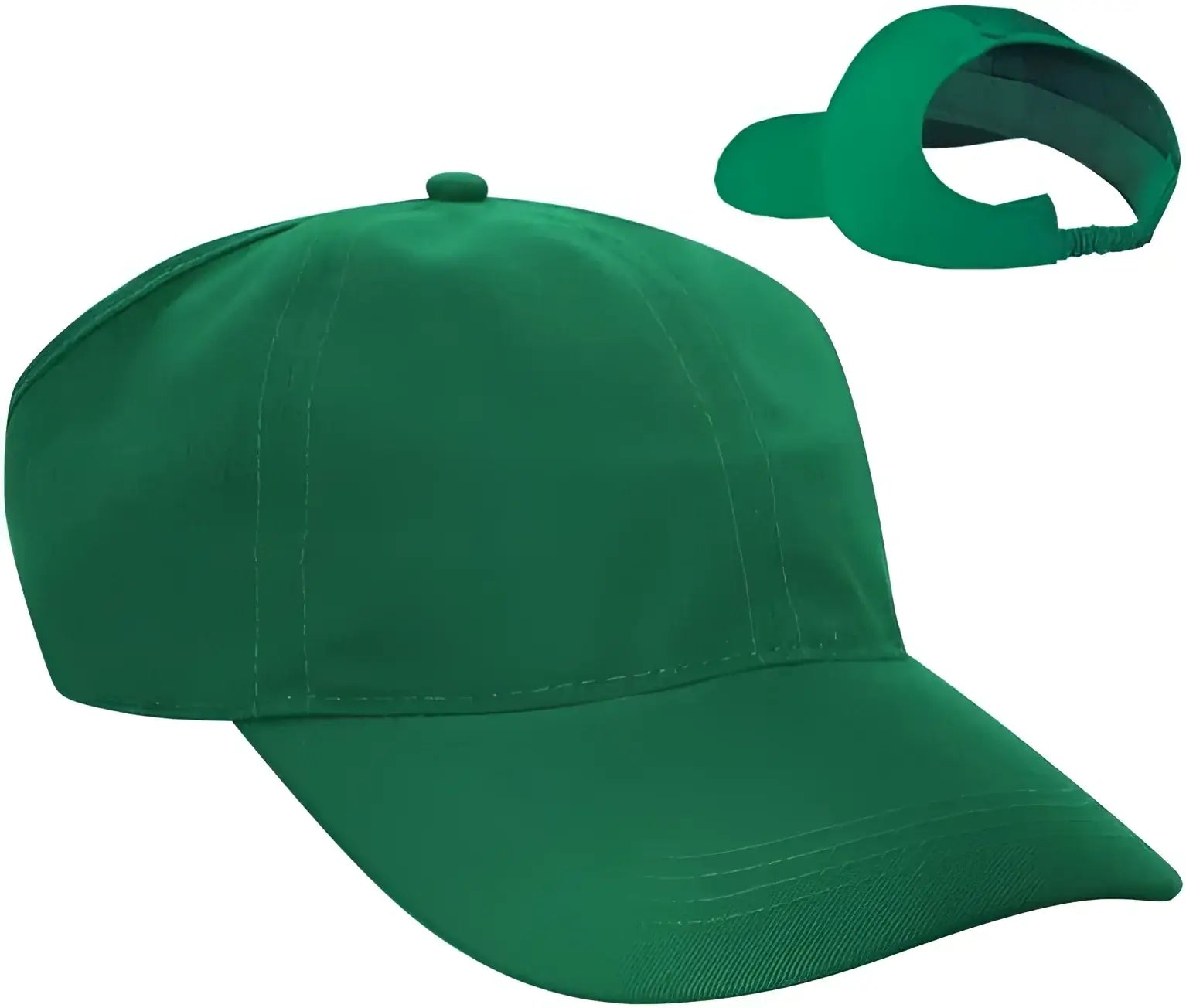 OTTO 69 291 Brushed Cotton Twill Ponytail Low Profile Pro Style Soft Crown Cap Kelly Kelly / S/M