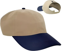 OTTO 69-291 Brushed Cotton Twill Ponytail Low Profile Pro Style Soft Crown Cap - Navy Khaki - Navy Khaki / S/M