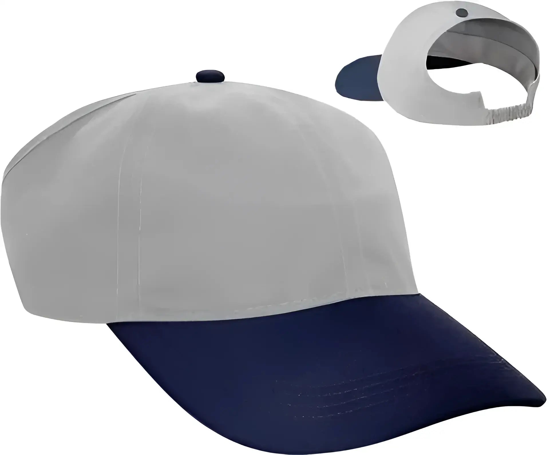 OTTO 69-291 Brushed Cotton Twill Ponytail Low Profile Pro Style Soft Crown Cap - Navy Gray - Navy Gray / S/M