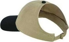 OTTO 69-359 4 Panel Ponytail Cap - Black Khaki - Black Khaki / One Size Fits Most
