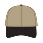 OTTO 69-359 4 Panel Ponytail Cap - Blk/Kha - Blk/Kha / 6 1/2’’ - 7 5/8’’