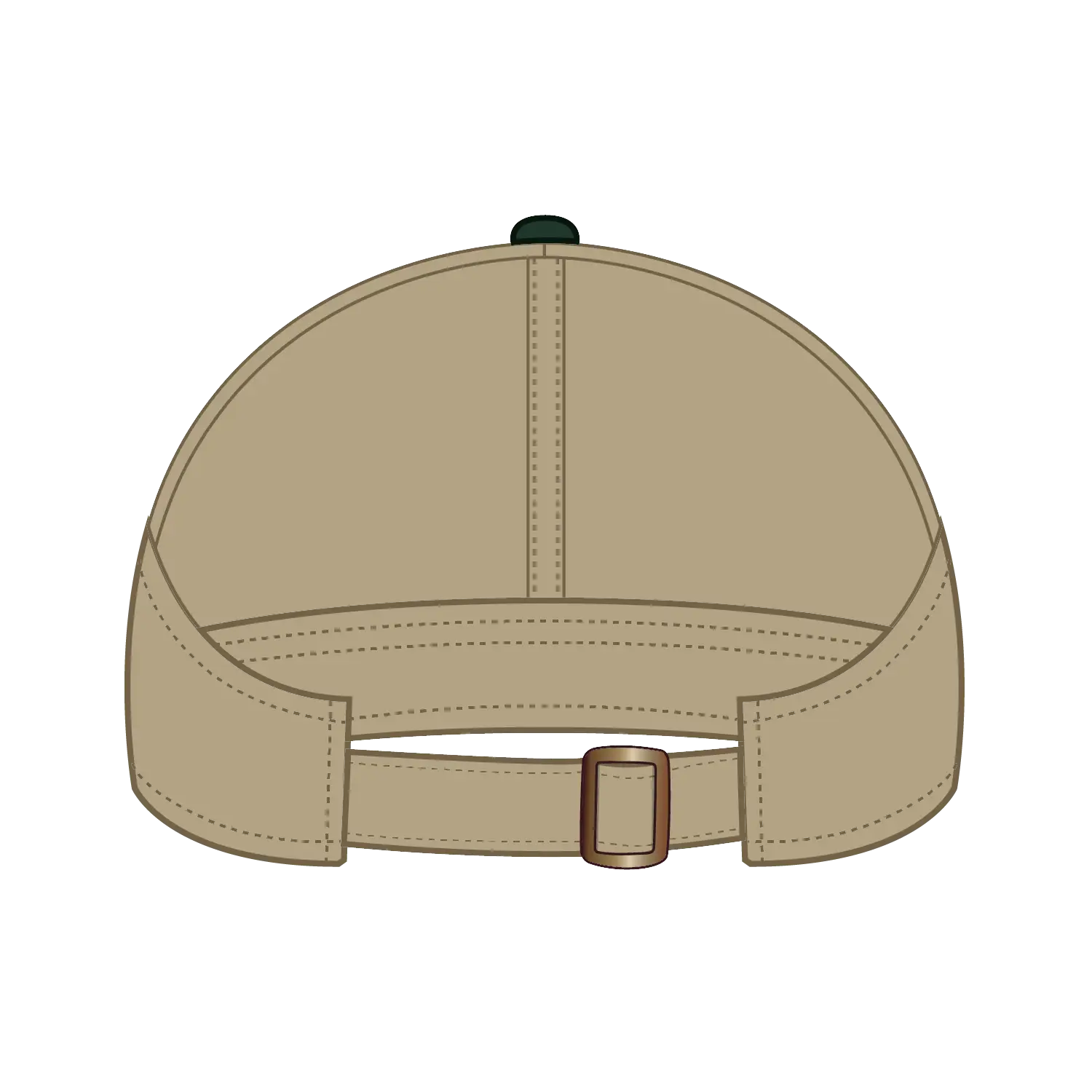 OTTO 69-359 4 Panel Ponytail Cap - Dk.Grn/Kha - Dk.Grn/Kha / 6 1/2’’ - 7 5/8’’