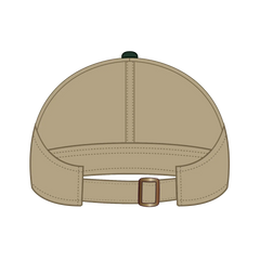 OTTO 69-359 4 Panel Ponytail Cap - Dk.Grn/Kha - Dk.Grn/Kha / 6 1/2’’ - 7 5/8’’