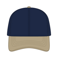 OTTO 69-359 4 Panel Ponytail Cap - Kha/Nvy - Kha/Nvy / 6 1/2’’ - 7 5/8’’