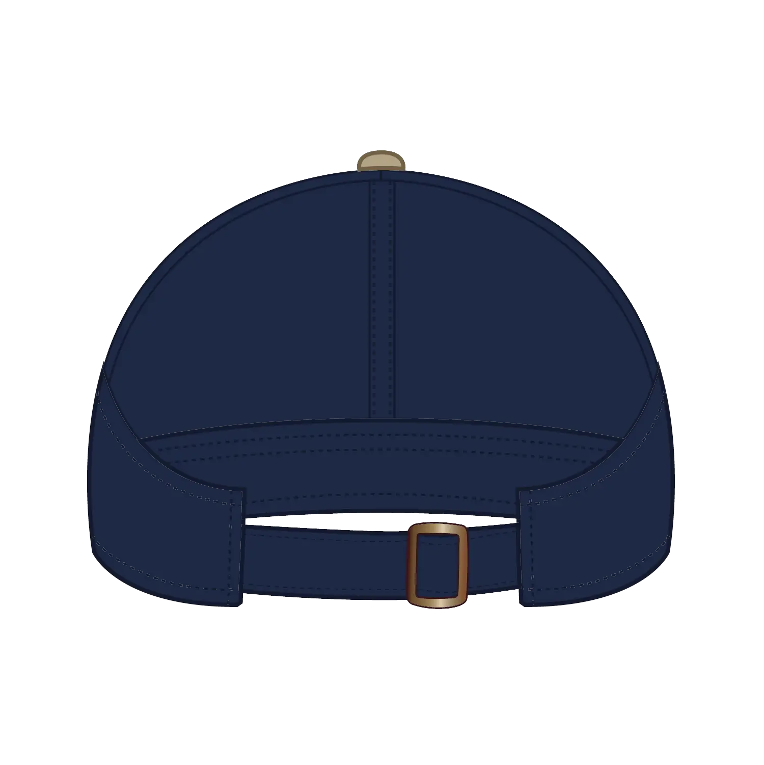 OTTO 69-359 4 Panel Ponytail Cap - Kha/Nvy - Kha/Nvy / 6 1/2’’ - 7 5/8’’