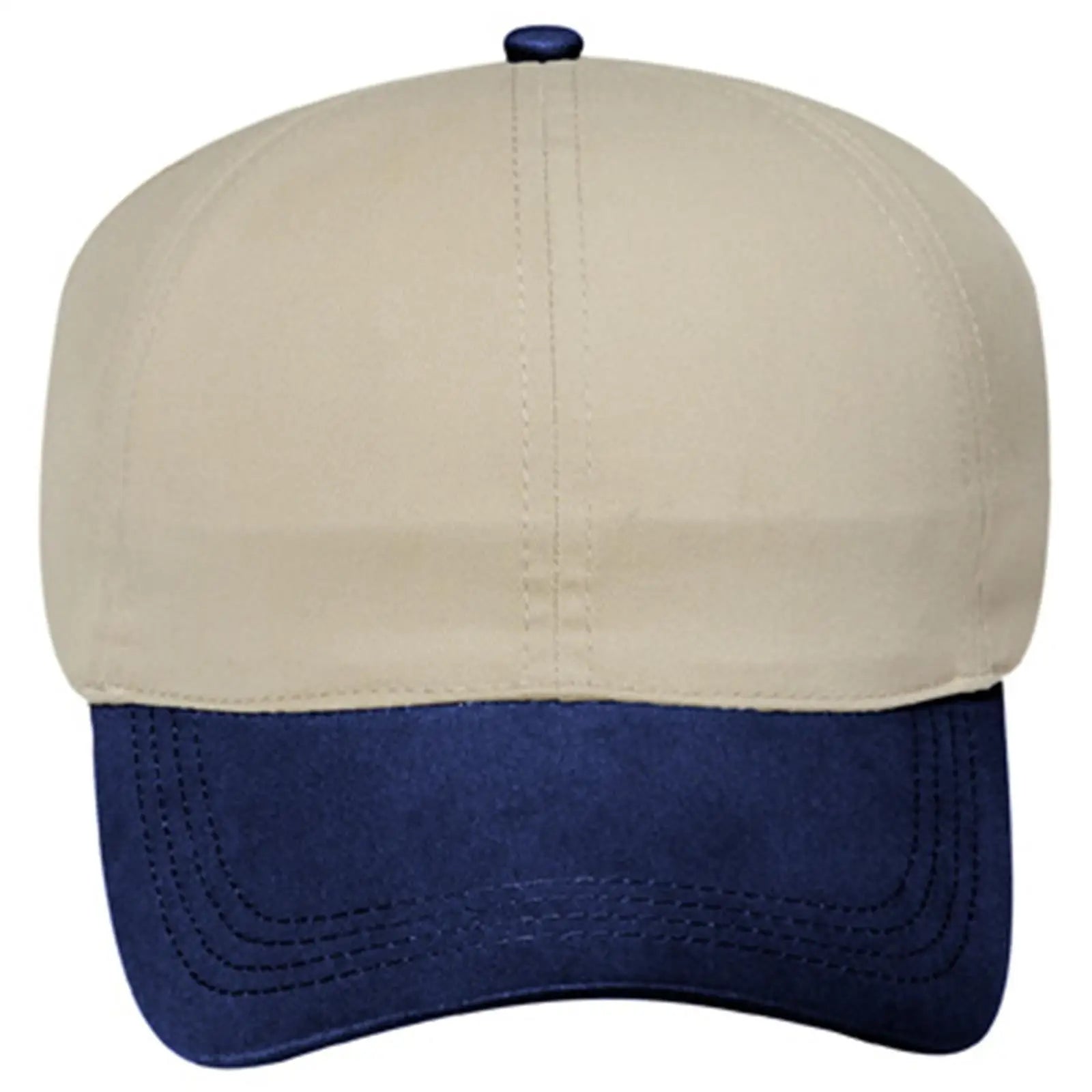 OTTO 69-359 4 Panel Ponytail Cap - Nvy/Kha - Nvy/Kha / 6 1/2’’ - 7 5/8’’