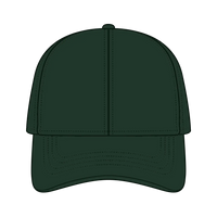 OTTO 69-381 4 Panel Ponytail Cap - Dk. Green - Dk. Green / 6 1/2’’ - 7 5/8’’
