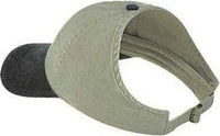 OTTO 69 382 4 Panel Ponytail Cap Black Khaki Black Khaki / One Size Fits Most