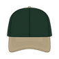 OTTO 69-382 4 Panel Ponytail Cap - Kha/Dk.Grn - Kha/Dk.Grn / 6 1/2’’ - 7 5/8’’