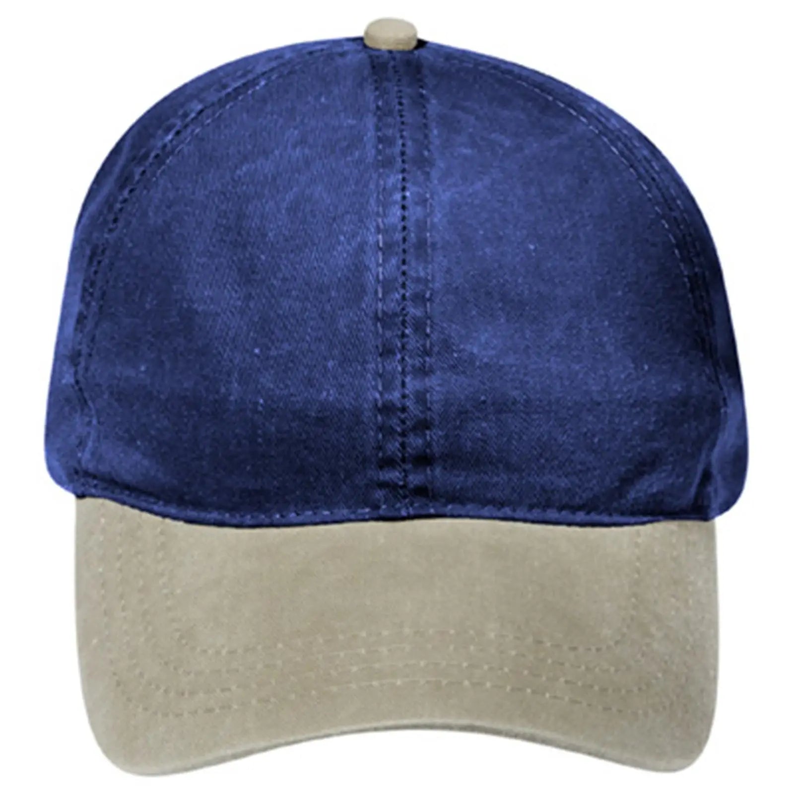 OTTO 69-382 4 Panel Ponytail Cap - Kha/Nvy - Kha/Nvy / 6 1/2’’ - 7 5/8’’
