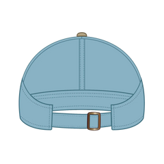 OTTO 69-382 4 Panel Ponytail Cap - Kha/Sk.Blu - Kha/Sk.Blu / 6 1/2’’ - 7 5/8’’