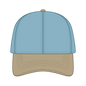 OTTO 69-382 4 Panel Ponytail Cap - Kha/Sk.Blu - Kha/Sk.Blu / 6 1/2’’ - 7 5/8’’