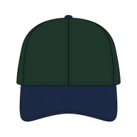 OTTO 69-382 4 Panel Ponytail Cap - Nvy/Dk.Grn - Nvy/Dk.Grn / 6 1/2’’ - 7 5/8’’