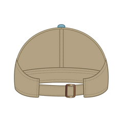 OTTO 69-382 4 Panel Ponytail Cap - Sk.Blu/Kha - Sk.Blu/Kha / 6 1/2’’ - 7 5/8’’