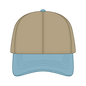 OTTO 69-382 4 Panel Ponytail Cap - Sk.Blu/Kha - Sk.Blu/Kha / 6 1/2’’ - 7 5/8’’