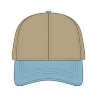 OTTO 69-382 4 Panel Ponytail Cap - Sk.Blu/Kha - Sk.Blu/Kha / 6 1/2’’ - 7 5/8’’