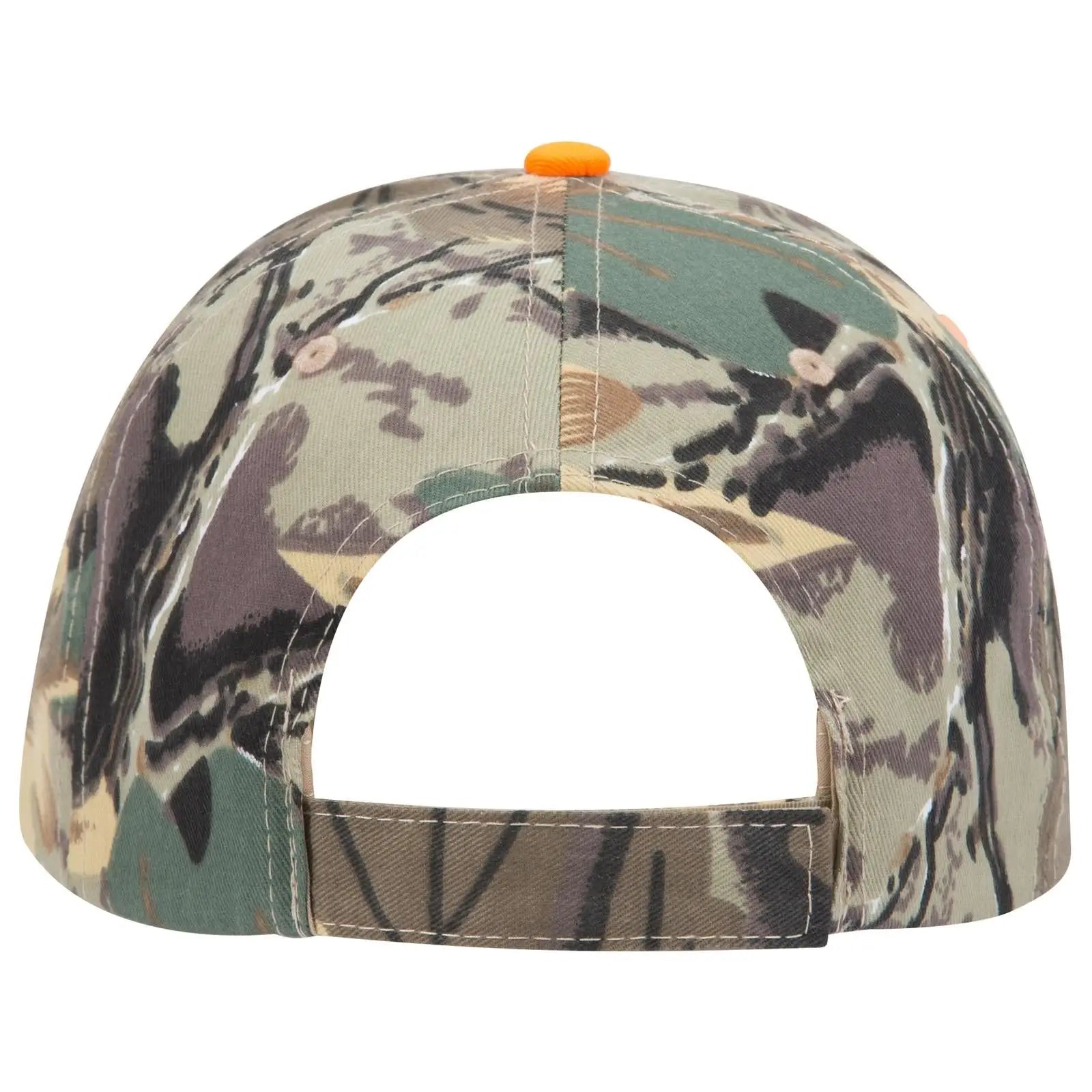 OTTO 71-602 Camouflage 6 Panel Low Profile Baseball Cap - Kha/Brn/Lt.Ol.Grn - Kha/Brn/Lt.Ol.Grn / 6 1/2’’ - 7 5/8’’