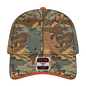OTTO 71-602 Camouflage 6 Panel Low Profile Baseball Cap - Kha/Brn/Lt.Ol.Grn - Kha/Brn/Lt.Ol.Grn / 6 1/2’’ - 7 5/8’’