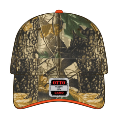 OTTO 71-602 Camouflage 6 Panel Low Profile Baseball Cap - Kha/Blk/Dk.Grn - Kha/Blk/Dk.Grn / 6 1/2’’ - 7 5/8’’