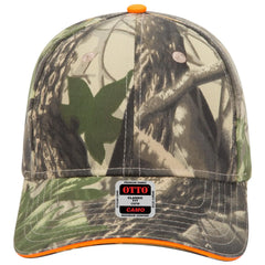 OTTO 71-602 Camouflage 6 Panel Low Profile Baseball Cap - Kha/Blk/Dk.Grn - Kha/Blk/Dk.Grn / 6 1/2’’ - 7 5/8’’