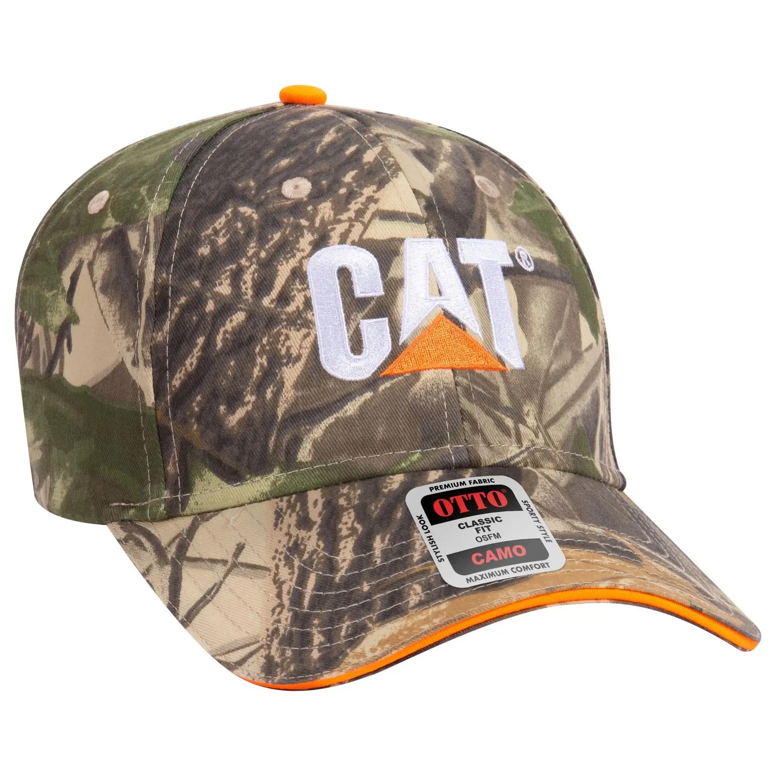OTTO 71-602 Camouflage 6 Panel Low Profile Baseball Cap - Kha/Blk/Dk.Grn - Kha/Blk/Dk.Grn / 6 1/2’’ - 7 5/8’’
