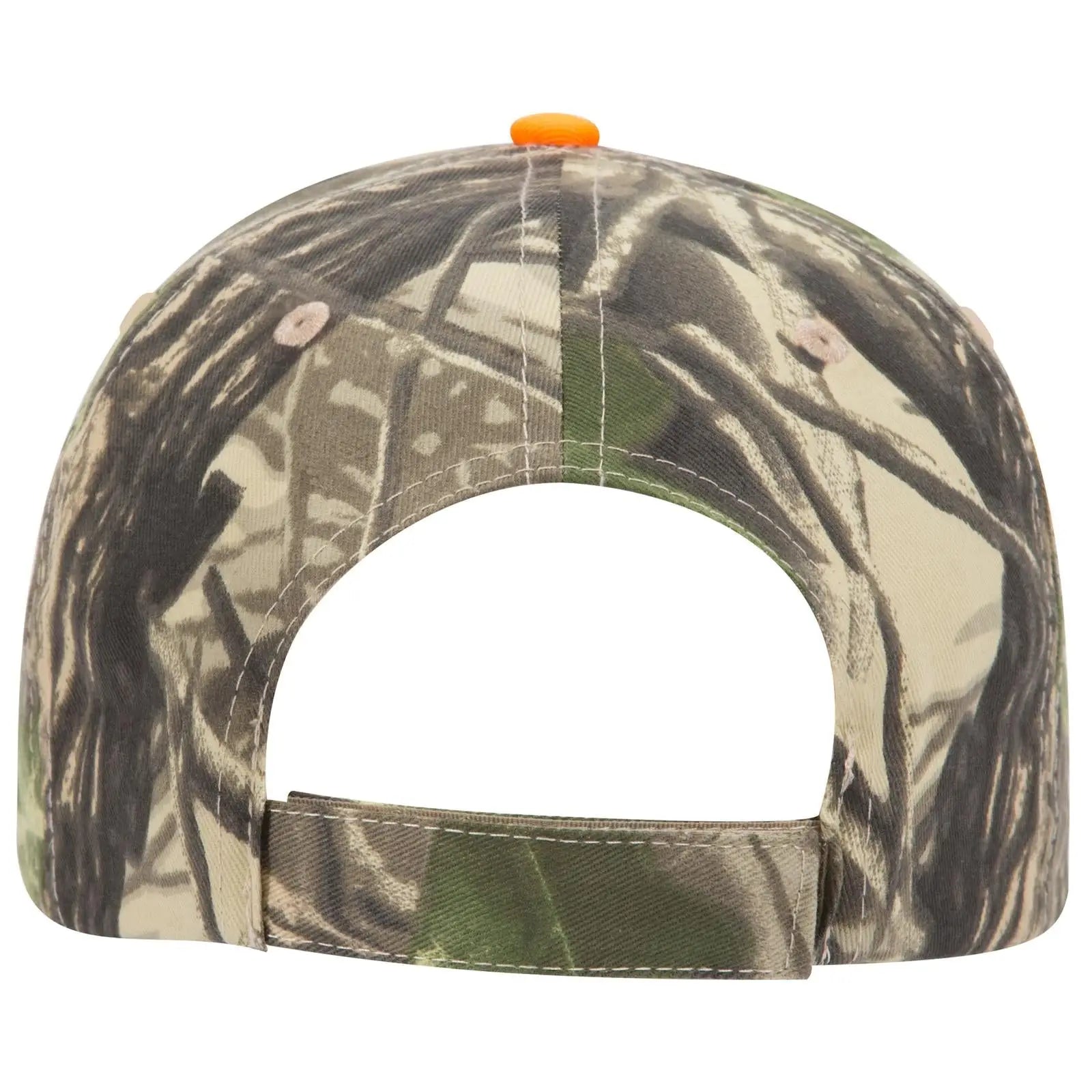 OTTO 71-602 Camouflage 6 Panel Low Profile Baseball Cap - Kha/Blk/Dk.Grn - Kha/Blk/Dk.Grn / 6 1/2’’ - 7 5/8’’