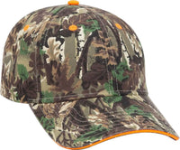 OTTO 71-602 Camouflage 6 Panel Low Profile Baseball Cap - Light Loden Brown Kelly - Olive Kelly / One Size Fits Most