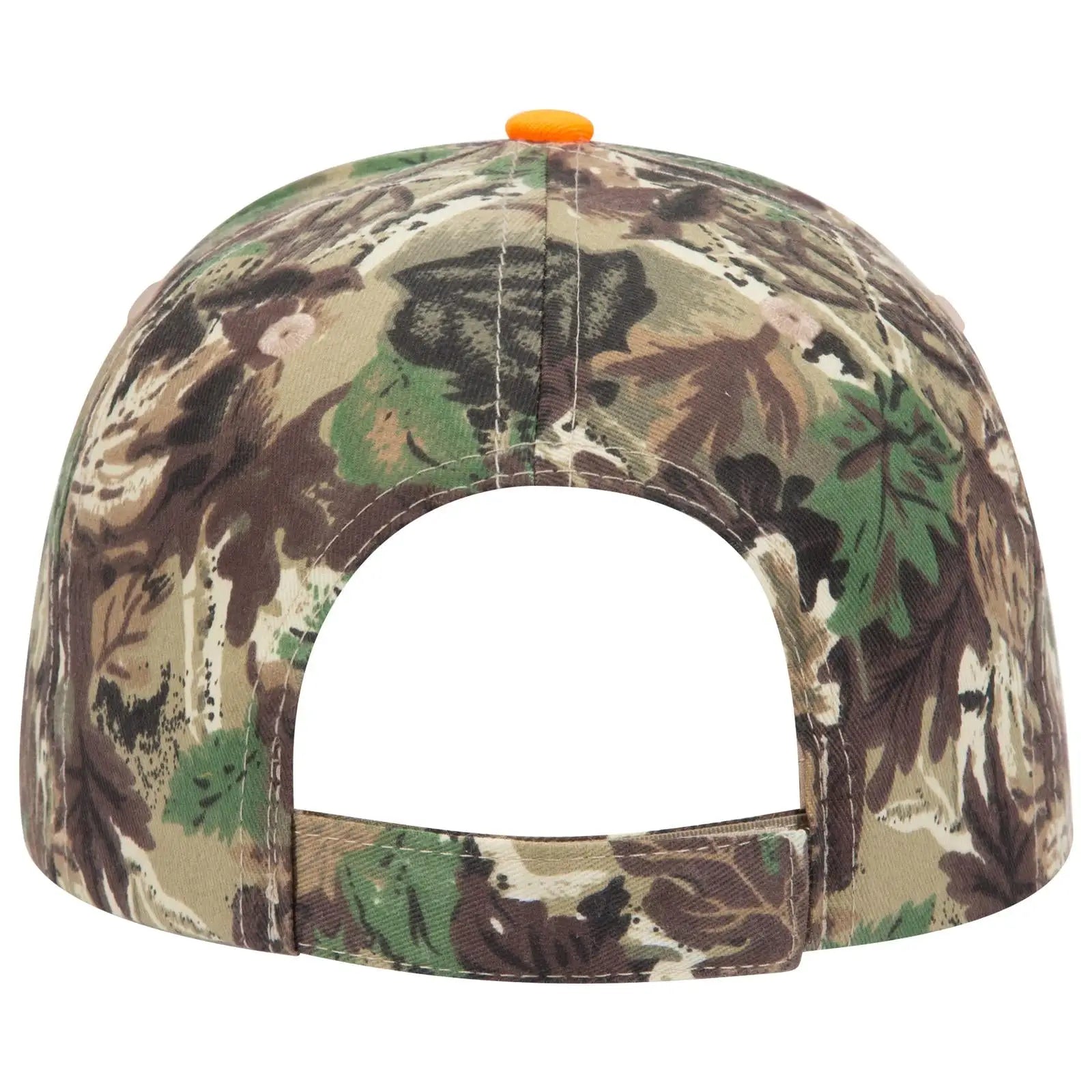 OTTO 71-602 Camouflage 6 Panel Low Profile Baseball Cap - Lt.Lod/Brn/Kly - Lt.Lod/Brn/Kly / 6 1/2’’ - 7 5/8’’
