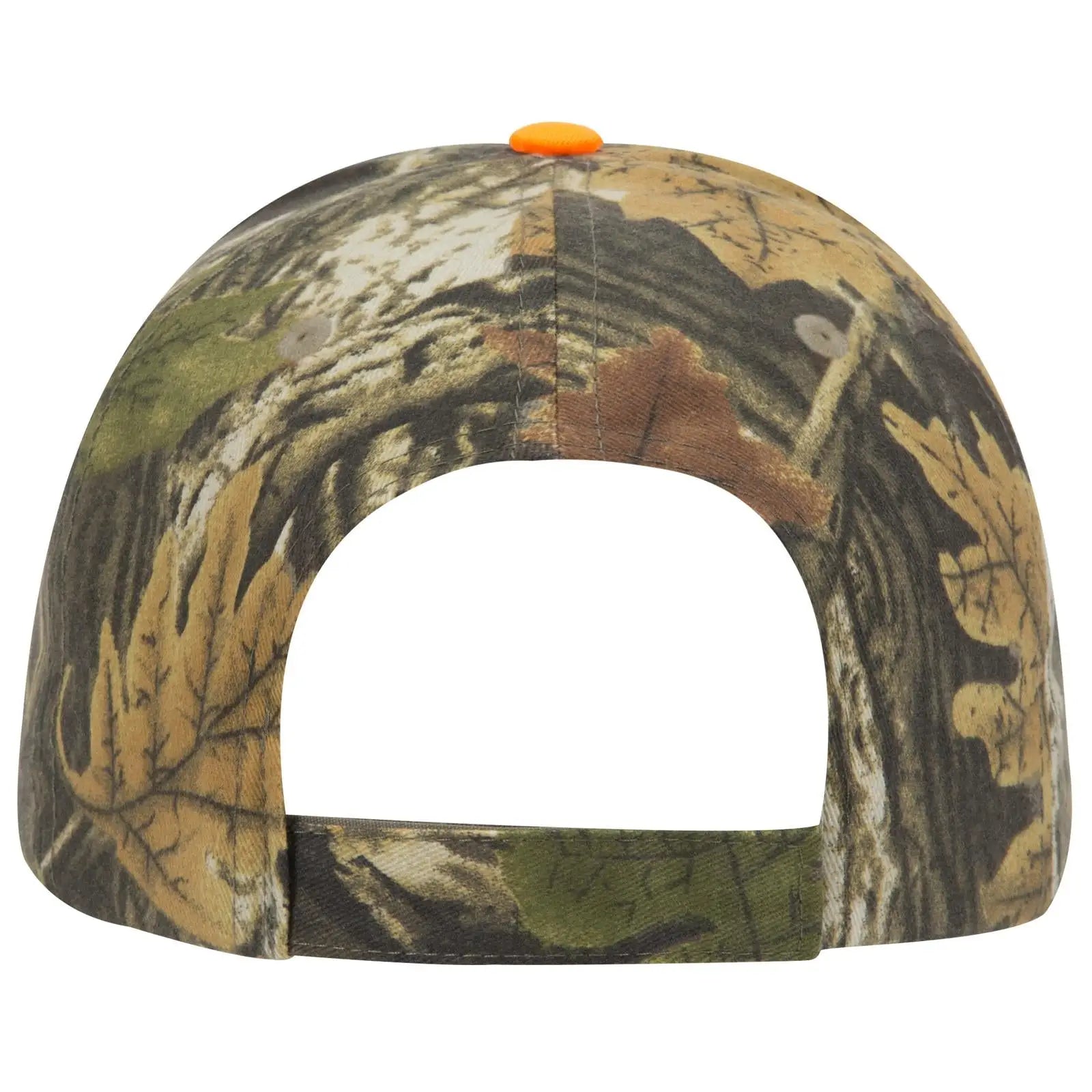 OTTO 71-841 Camouflage 6 Panel Low Profile Baseball Cap - Blk/Dk.Kha/Ch.Gry/N.Org - Blk/Dk.Kha/Ch.Gry/N.Org / 6 1/2’’