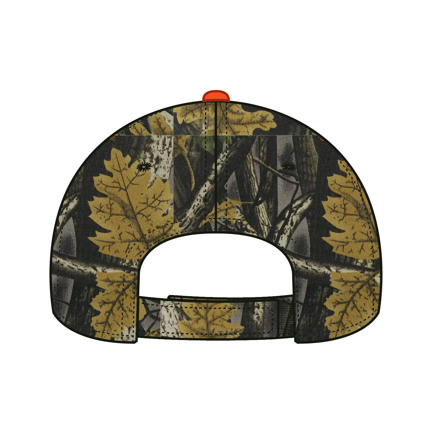 OTTO 71-841 Camouflage 6 Panel Low Profile Baseball Cap - Blk/Dk.Kha/Ch.Gry/N.Org - Blk/Dk.Kha/Ch.Gry/N.Org / 6 1/2’’